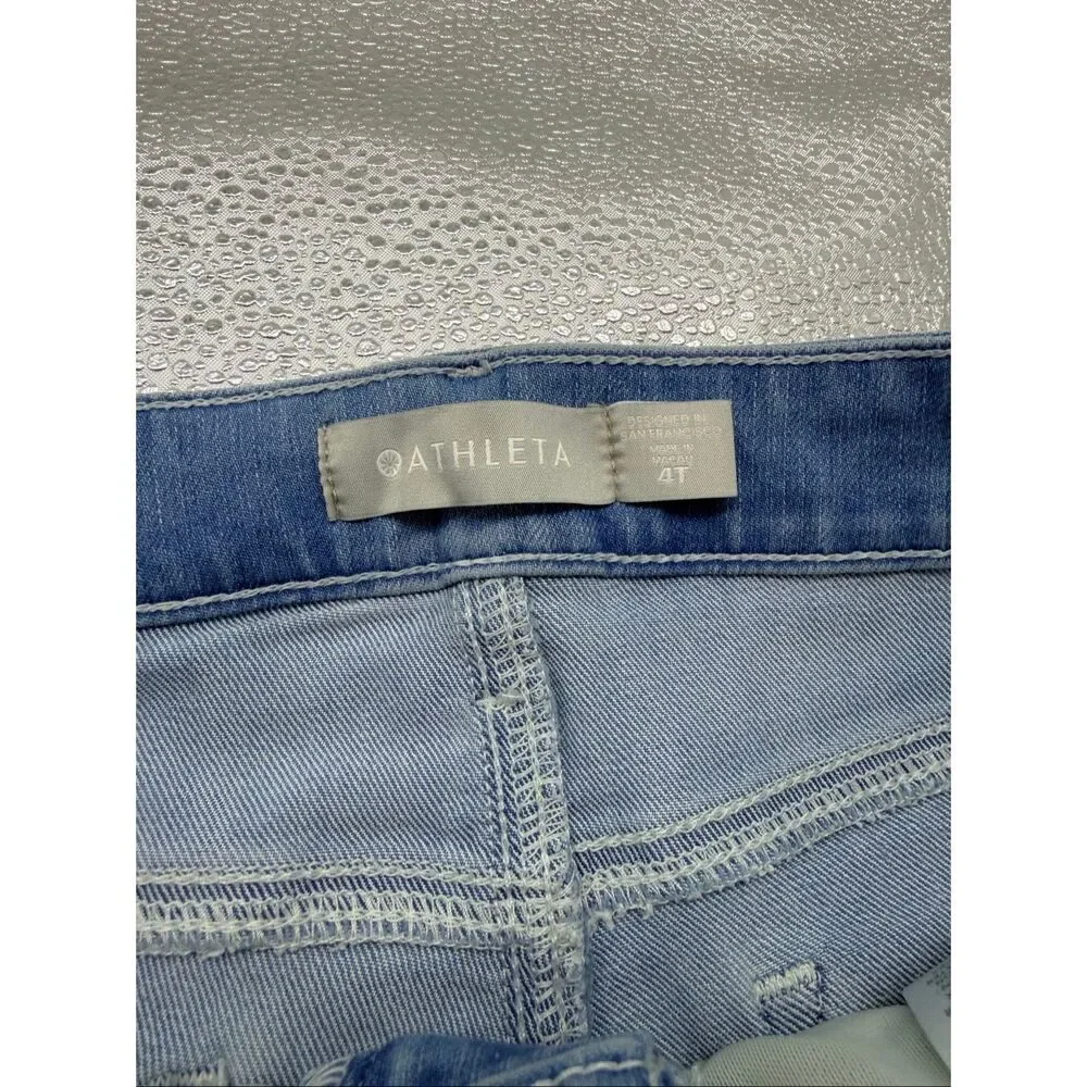 Athleta Jeans Womens 4T Fits 28x28 Sculptek Performance Stretch Moto Style Jeans